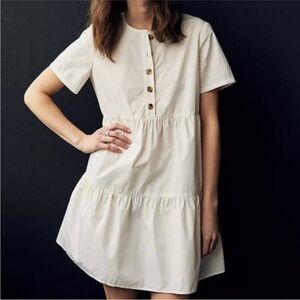 Madewell button front babydoll dress
